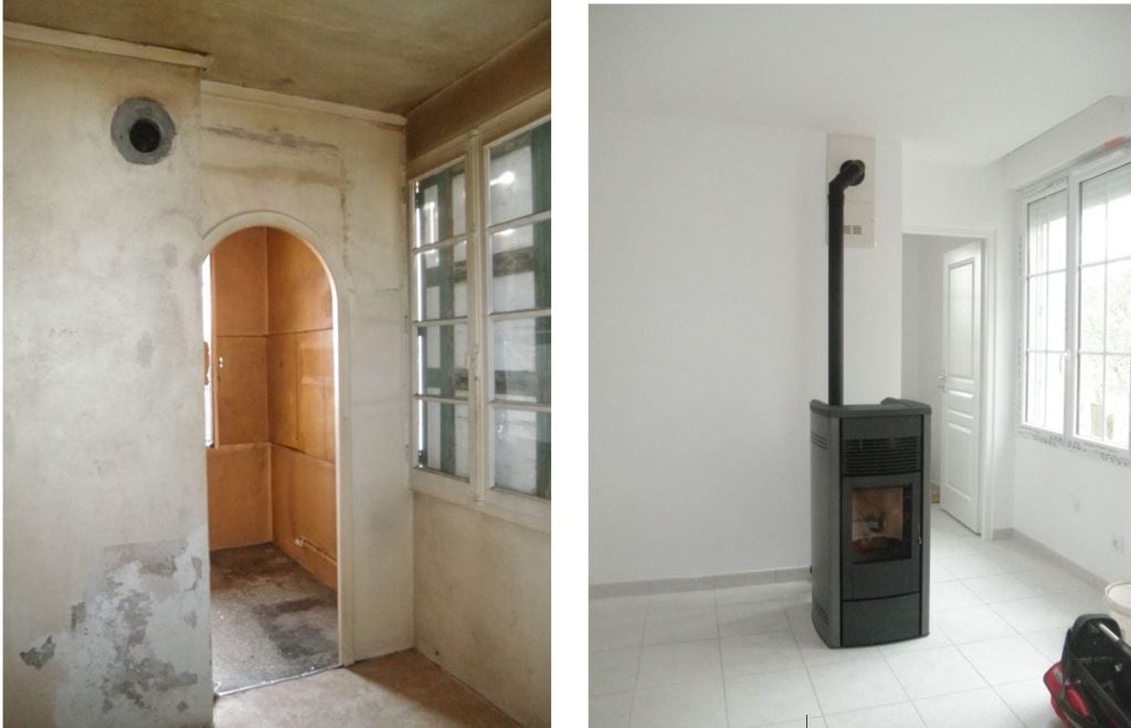 Rénovation maison ancienne avant après — maître d'œuvre expert bâtiment Isère